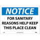 NMC N278 Notice, Keep This Place Clean Sign, 10" x 14"