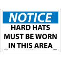 NMC N282 Notice, Hard Hats Must Be Worn In This Area Sign, 10" x 14"