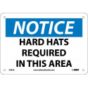 NMC N284 Notice, Hard Hats Required In This Area Sign