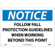 NMC N276 Notice, Fall Protection Guidelines Sign, 10" x 14"