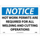 NMC N288 Notice, Work Permits Are Required...Sign, 10" x 14"
