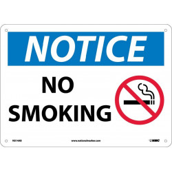 NMC N314 Notice, No Smoking Sign, 10" x 14"