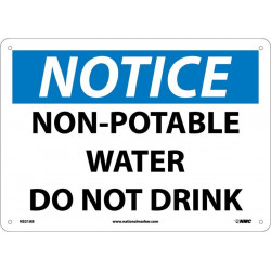 NMC N321 Notice, Non-Potable Water Do Not Drink Sign, 10" x 14"