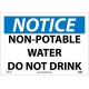 NMC N321 Notice, Non-Potable Water Do Not Drink Sign, 10" x 14"