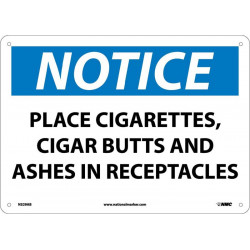 NMC N329 Notice, Smoking General Safety Sign, 10" x 14"