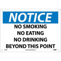 NMC N32 Notice, No Smoking Beyond No Eating No Drinking...Sign