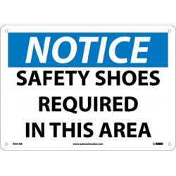 NMC N341 Notice, Safety Shoes Required In This Area Sign