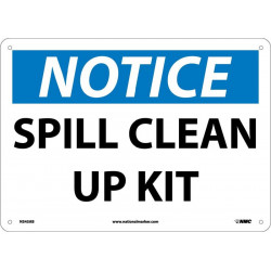NMC N345 Notice, Spill Clean Up Kit Sign, 10" x 14"