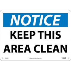 NMC N36 Notice, Keep This Area Clean Sign