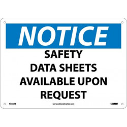 NMC N444 Notice, Safety Data Sheets Available Upon Request Sign