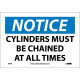 NMC N49 Notice, Cylinders Must Be Chained At All Times Sign