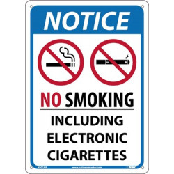NMC N501 Notice, No Smoking, Including Electronic Cigarettes Sign