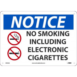NMC N503 Notice, No Smoking, Including Electronic Cigarettes Sign