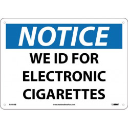 NMC N504 Notice, We ID For Electronic Cigarettes Sign