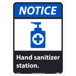 NMC N520 Notice, Hand Sanitizer Station Sign, 14" x 10"