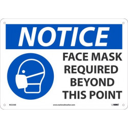 NMC N523 Notice, Face Mask Required Beyond This Point, 10" x 14"