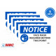 NMC N523AP Notice Face Mask Required Beyond This Point Label, 3" x 5", Adhesive Backed Vinyl, 5/Pk