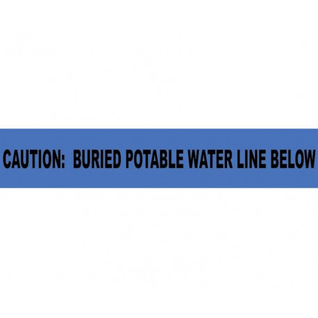 NMC BPW Caution, Buried Potable Water Line Below, Non-Detectable Underground Tape