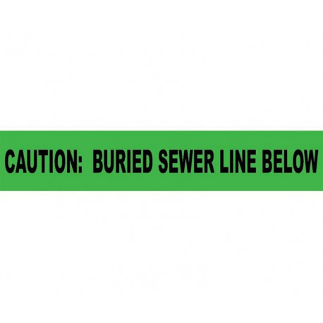 NMC GS Caution, Buried Sewer Line Below, Non-Detectable Underground Tape