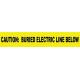 NMC YE Caution, Buried Electric Line Below, Non-Detectable Underground Tape, Yellow