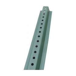 NMC P U-Channel Sign Post, Punched w/ 3/8 Dia. Holes 1" On Center Full Length