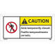 NMC PCK3SPR Caution Aisle Temporarily Closed Label - Bilingual (Eng/Esp), 6" x 12", Rigid Plastic