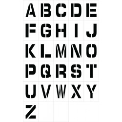 NMC PML8 Individual Character Stencil 8" Letter Set, A-Z, 28/Pk