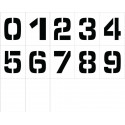 NMC PMN8 Individual Character Stencil 8" Number Set, 0-9, 12/Pk