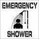 NMC PMS208 Emergency Shower Plant Marking Stencil, 24" x 24"