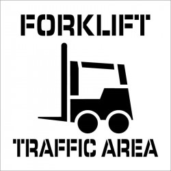 NMC PMS220 Forklift Traffic Area Plant Marking Stencil, 24" x 24"