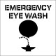 NMC PMS227 Emergency Eye Wash Plant Marking Stencil, Graphic, 24" x 24", .060 Plastic