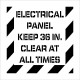 NMC PMS236 Electrical Panel Keep Clear Plant Marking Stencil, 24" x 24", .060 Polyethylene