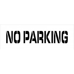 NMC PMS42 No Parking Parking Lot Stencil, 4" x 24"