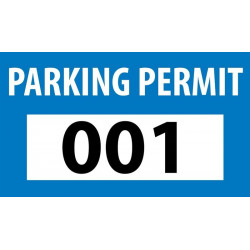 NMC PP Parking Permit Bumper Decal, Self-Adhesive Vinyl, 100/Pk