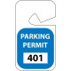 NMC PP Parking Permit Rearview Mirror Hang Tag, 100/Pk