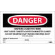 NMC PRD Danger, Contains Asbestos Fibers Hazard Warning Label, 3" x 5", 500/Roll