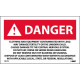 NMC PRD-7 Danger, Contaminated With Lead Warning Label, 3" x 5", PS Paper, 500/Roll