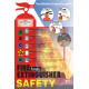 NMC PST003 Fire Extinguisher Safety Poster, 24" x 18"