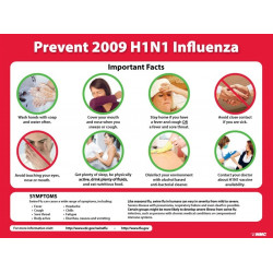 NMC PST114 H1N1 Virus Poster, 18" x 24"