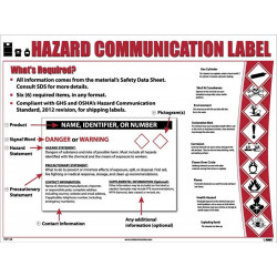 NMC PST Hazard Communication Label GHS Poster, 24" x 18"