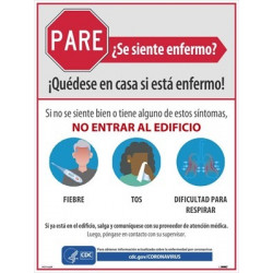 NMC PST Stay Home When You Are Sick Poster - Spanish