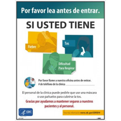 NMC PST Covid-19 Symptoms Poster, Spanish