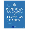 NMC PST Keep Calm And Wash Your Hands Poster, Spanish