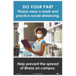 NMC PST171PP Do Your Part Poster, Student, 18" x 12", Paper, 5/Pk