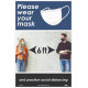NMC PST Please Wear Your Mask & Practice Social Distancing Poster, 6 Ft