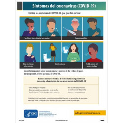 NMC PST Symptoms Of Coronavirus (Covid-19) Poster, Spanish