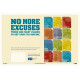 NMC PST178PP No More Excuses Poster (Flu Vaccine), 18" x 12", Paper, 5/Pk