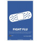 NMC PST180PP Fight Flu, Get Vaccinated Poster, 18" x 12", Paper, 5/Pk