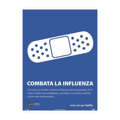 NMC PST Fight Flu, Get Vaccinated Poster, Spanish
