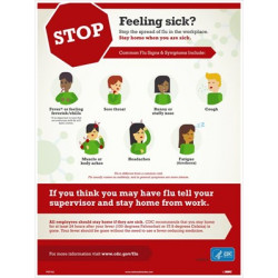 NMC PST Stop Feeling Sick, Stop The Spread Of Flu Poster